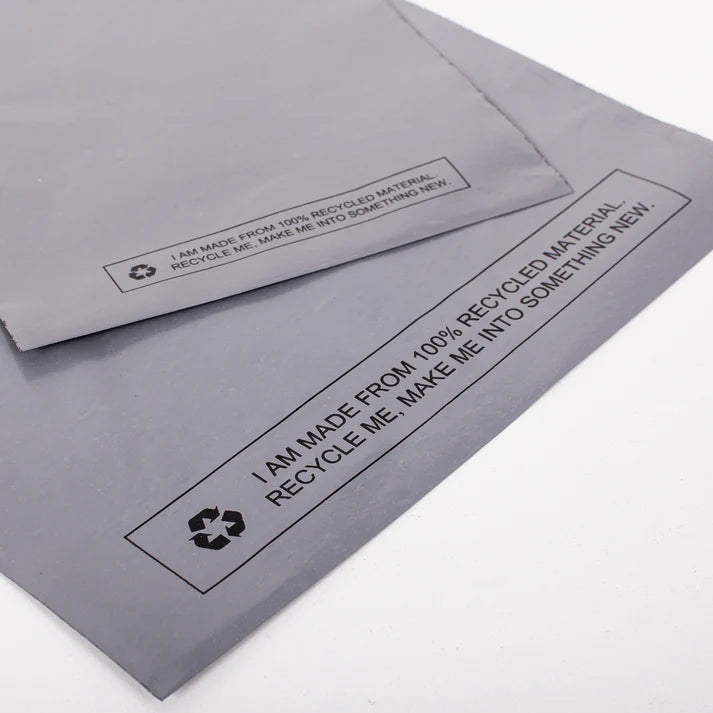 Grey Recycled Mail Bag (15x18 inch/38.1x45.7cm) - Ecogreen Packaging