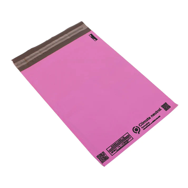 Pink Recycled Mail Bag (12x16 inch/30.4x40.6cm) - Ecogreen Packaging