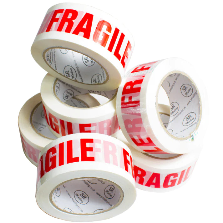 White Fragile Tapes 48mm x 92m (100yards) - Ecogreen Packaging