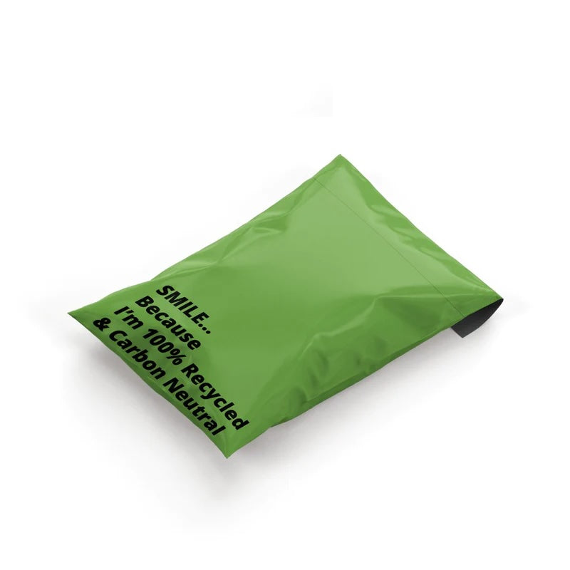 Green Recycled Mail Bag (10x14 inch/25.4x35.6cm) - Ecogreen Packaging