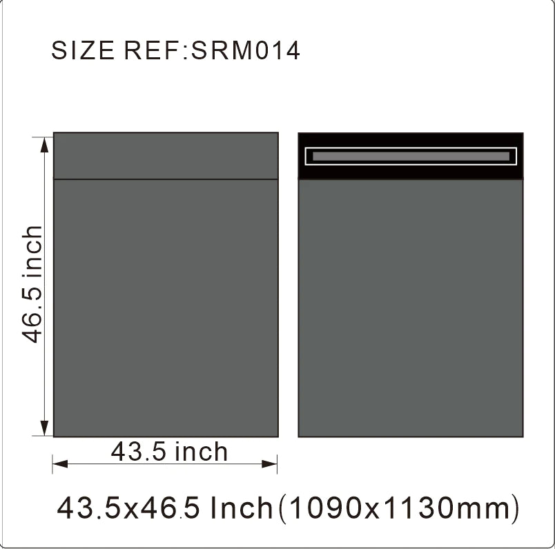 Grey Postal Mail Bag 43.5x46.5 inch/110.5x118.1cm - Ecogreen Packaging